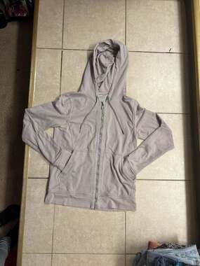 Lululemon Scuba Full Zip Hoodie Light Purple Heathered Size 8